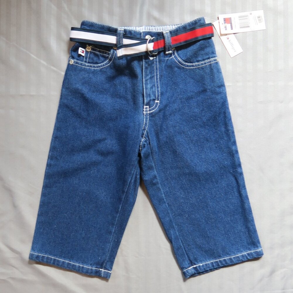 Tommy Hilfiger Girls Denim Capris w/Tommy Belt   Size 6   NWT